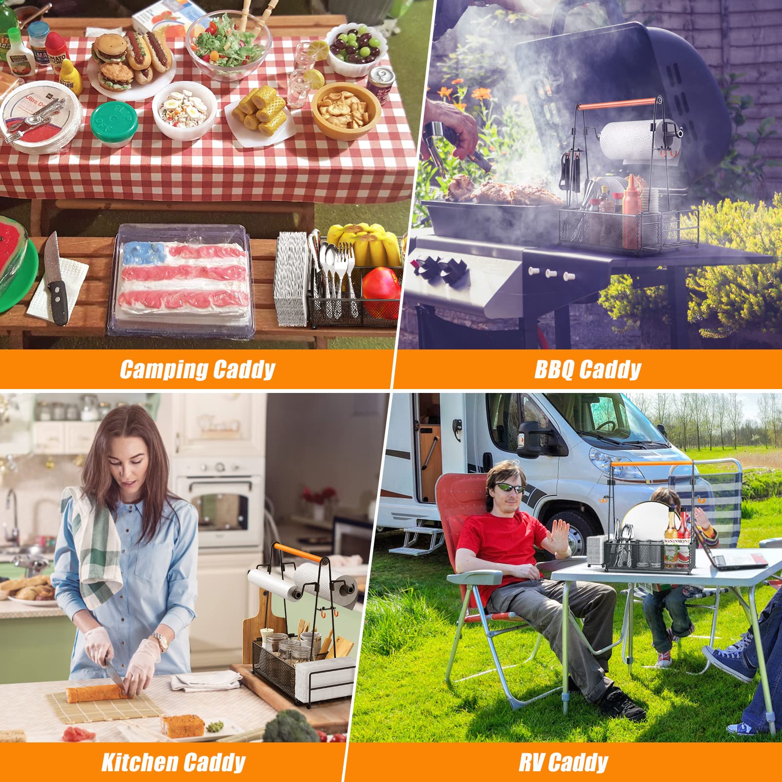 Removable napkin holder for flexible outdoor setup