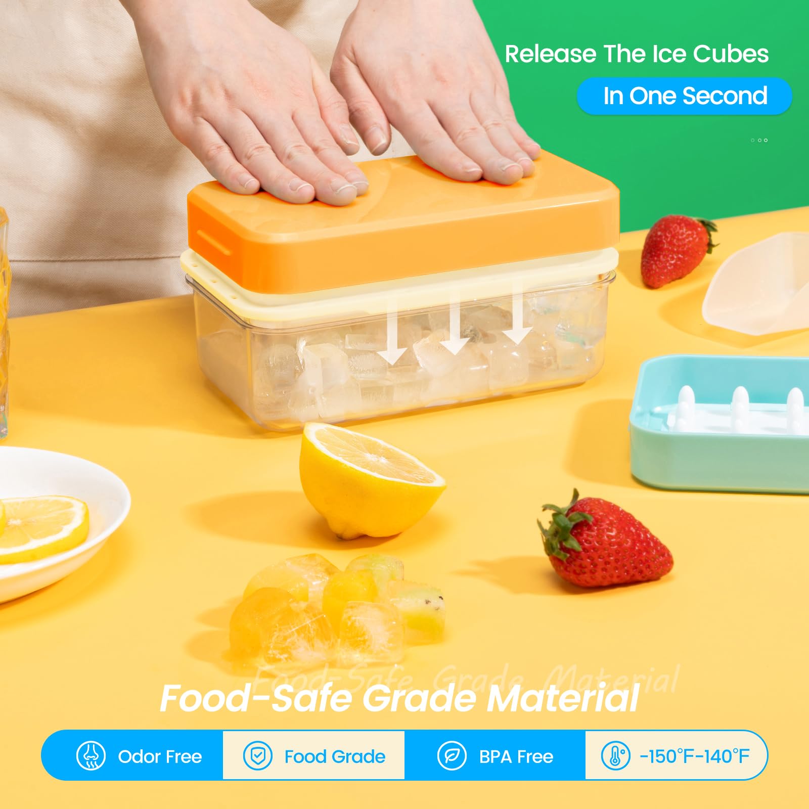 PHINOX two trays with 56 cubes showcasing high-capacity ice for gatherings.