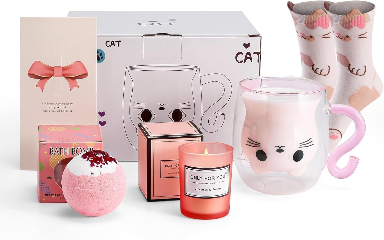 Phitihui cat mug with double-wall insulation for cool touch