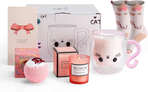 Phitihui cat mug with double-wall insulation for cool touch