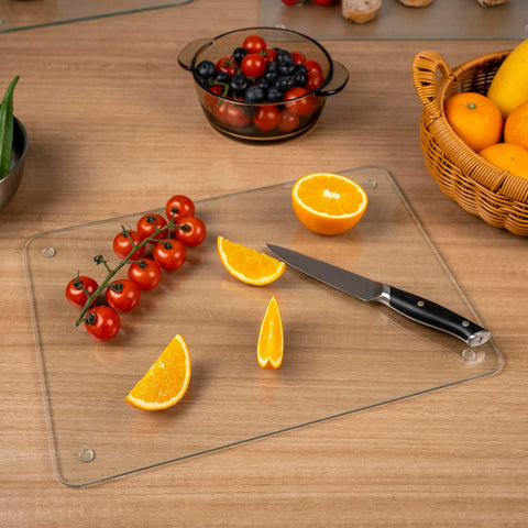 Phore 12x16 board doubles as a stylish kitchen accessory for prep and serving.