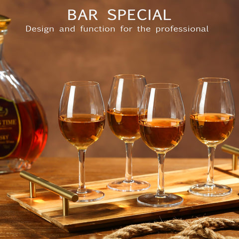 Physkoa crystal sherry glasses highlight clarity for fortified wines.