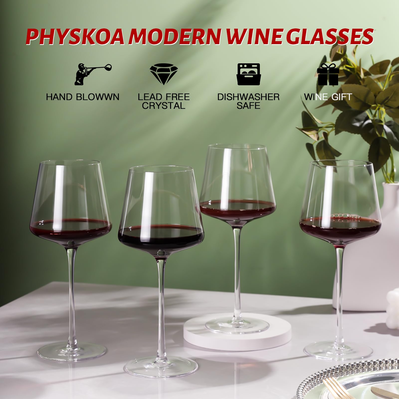 Physkoa 18oz capacity supports generous pours and wine aeration at home