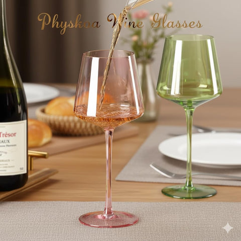 Physkoa long-stem wine glass with tall stem for elegant pouring.