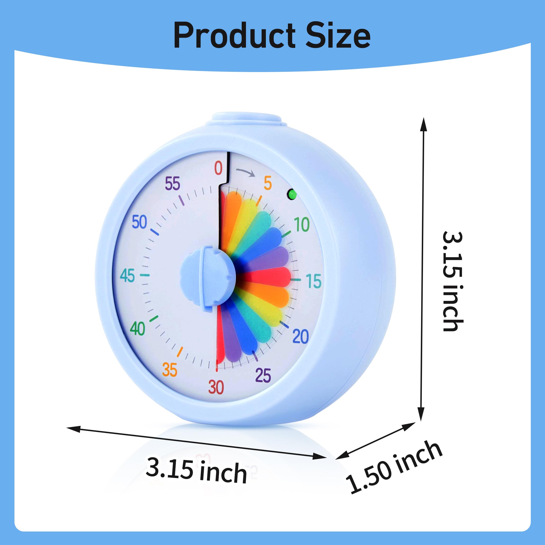 PIAMIG adjustable-volume timer with blinking light and beeps
