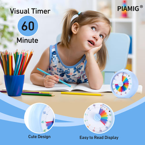PIAMIG timer blue casing supports silent study and focused activities