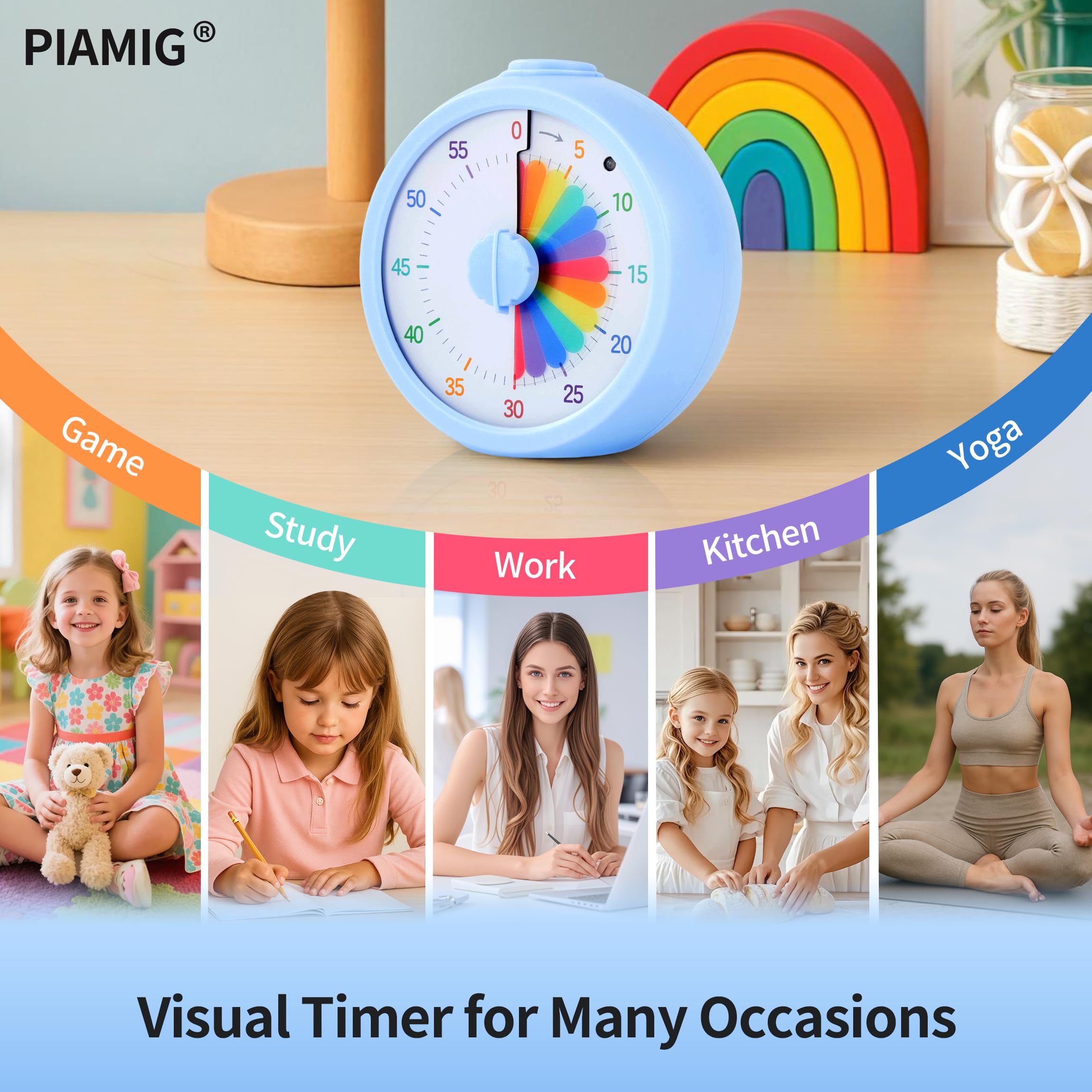 PIAMIG portable timer for home, office, and classroom use