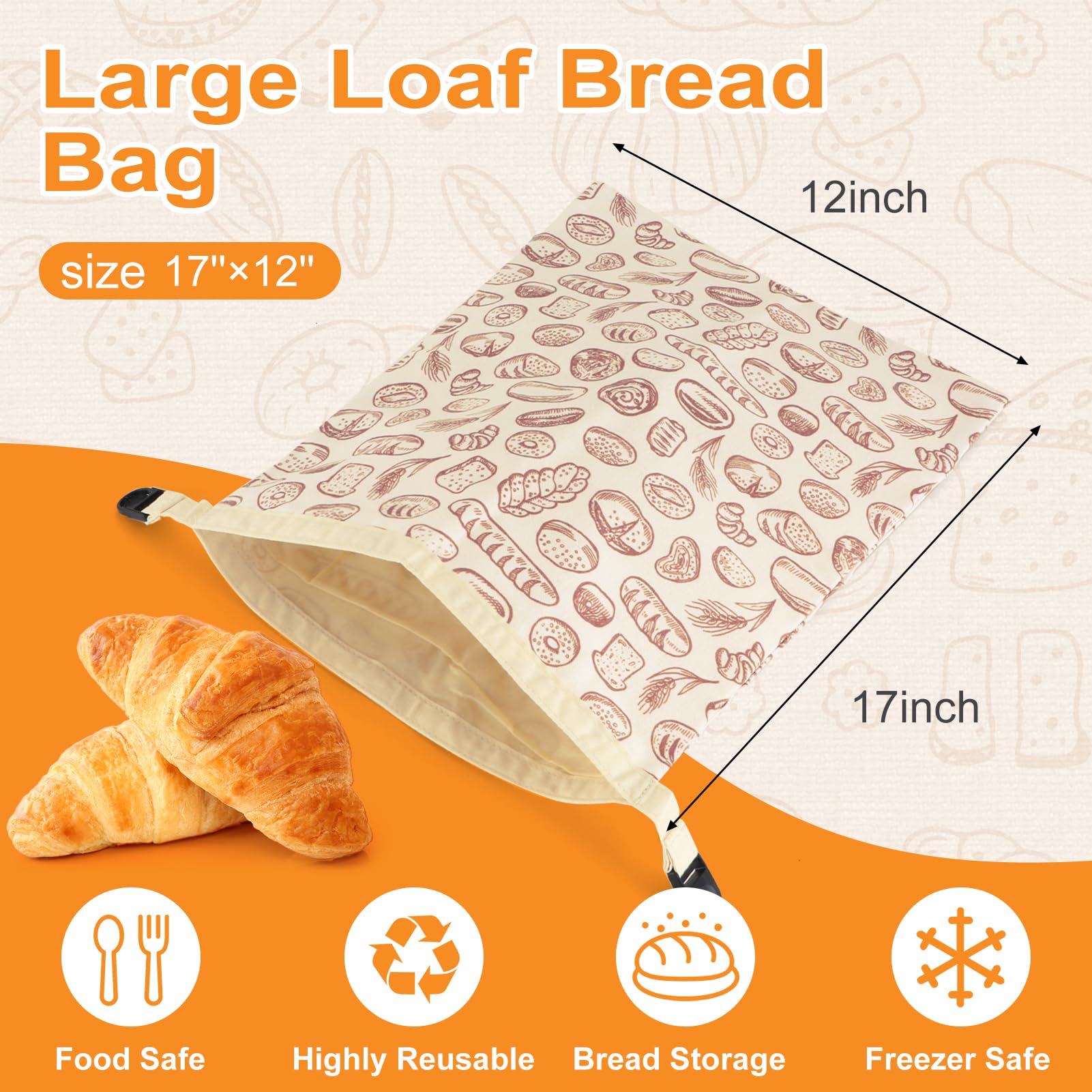 PICcircuit beeswax bread bag fold-flat design saves cabinet space.