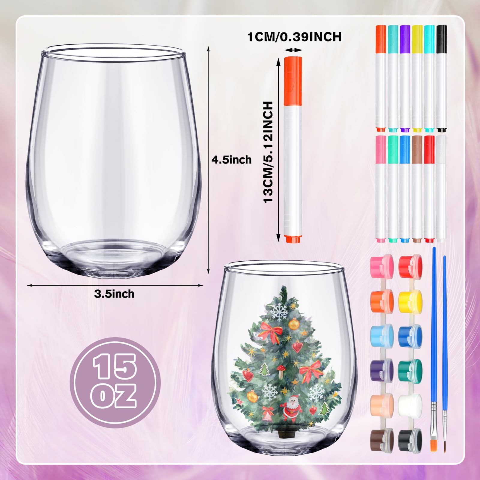 Pickmesh 12-color marker pack for glass painting and crafts.