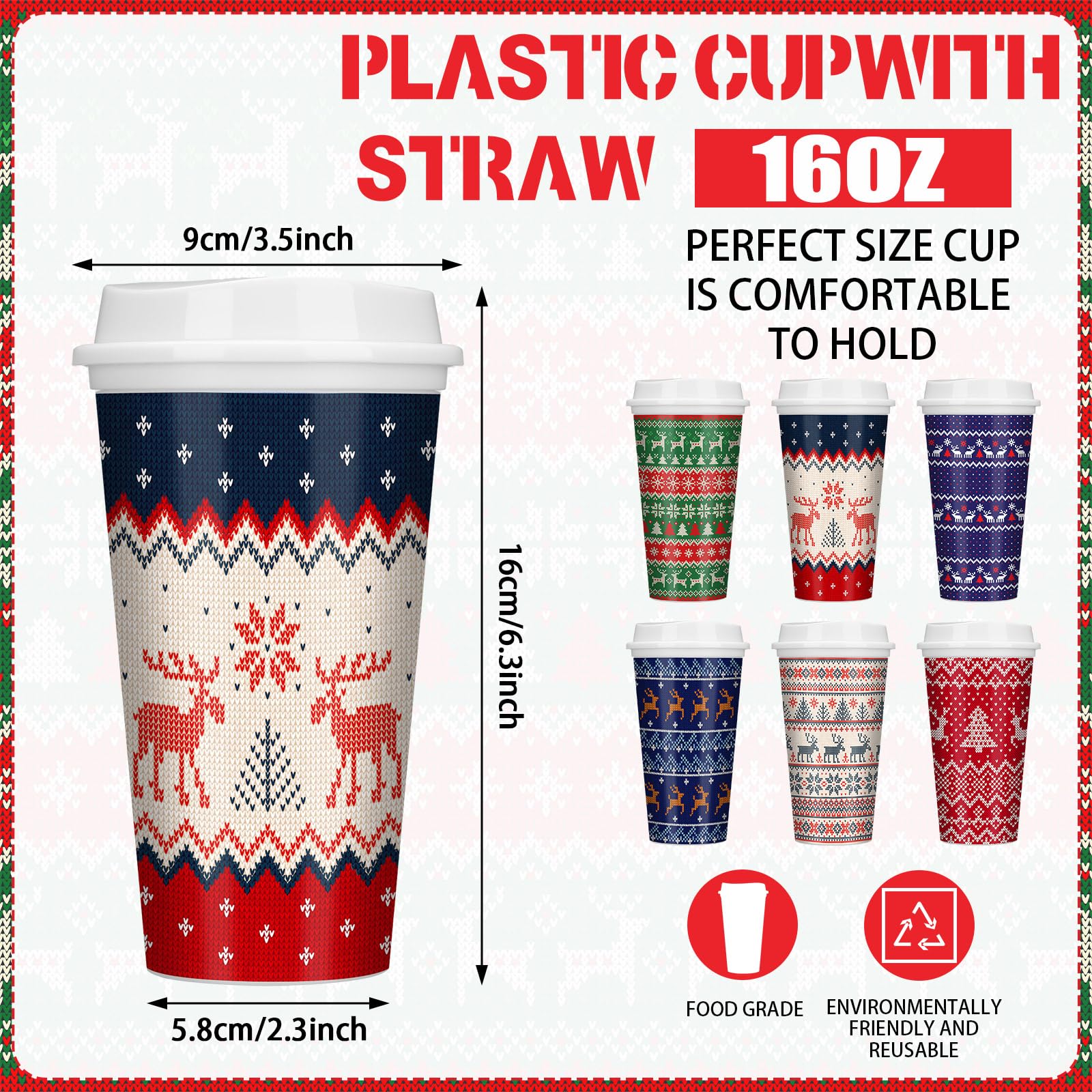 Pickmesh 16 oz reusable tumblers keep drinks fresh during holiday gatherings.