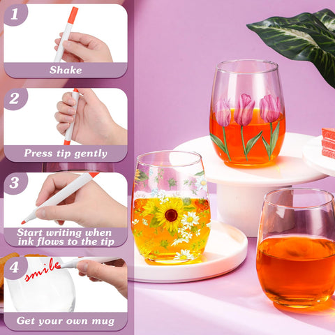 Pickmesh 12-color acrylic paints for vibrant glass designs.
