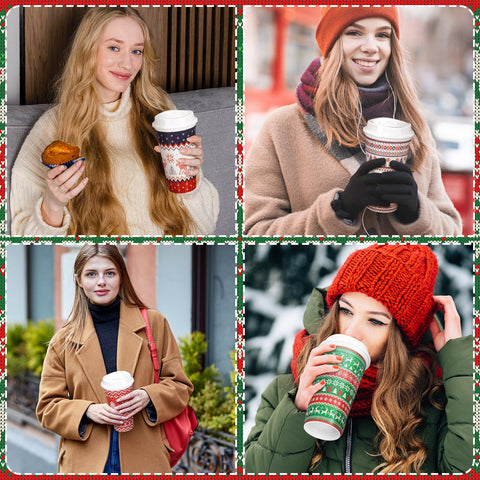 Pickmesh Christmas cup lids prevent spills and simplify drinking.