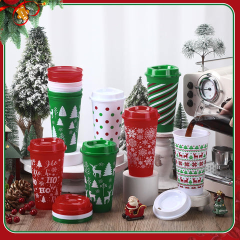 Pickmesh snowflake elk pattern coffee mug emphasizes reusable 16 oz capacity