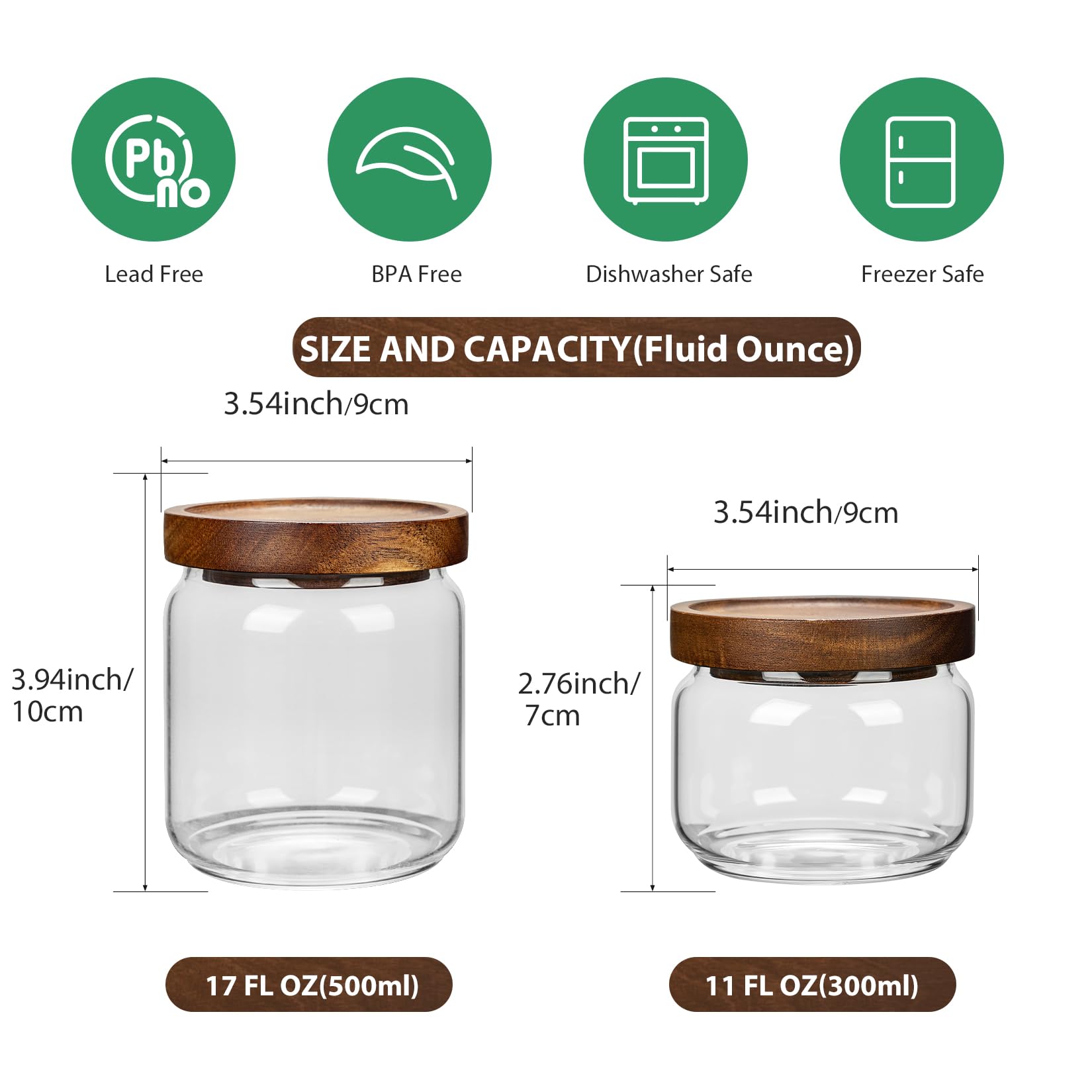 piconesper wooden lid with airtight silicone seal for freshness