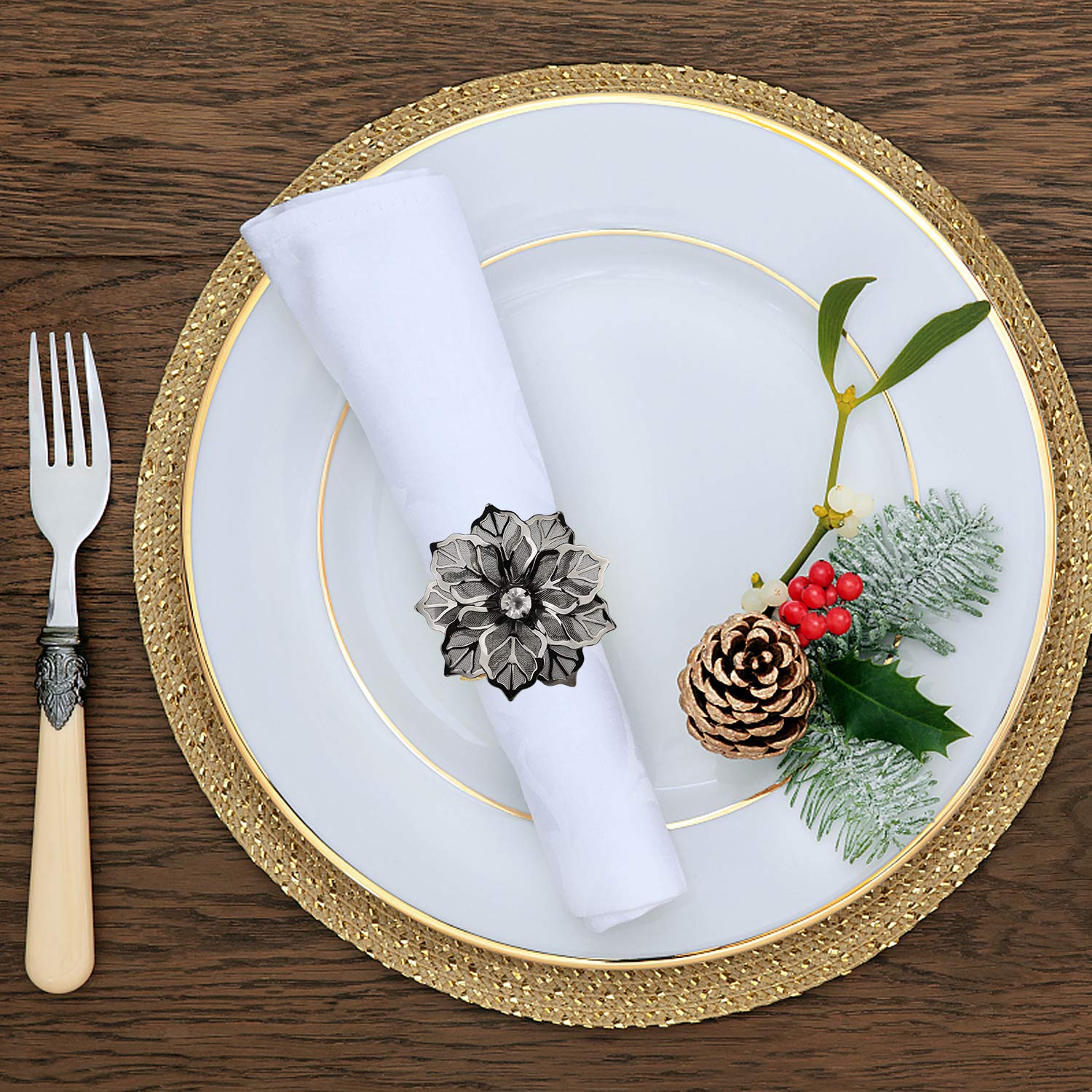 Picowe napkin rings 12-pack supports cohesive wedding and banquet settings