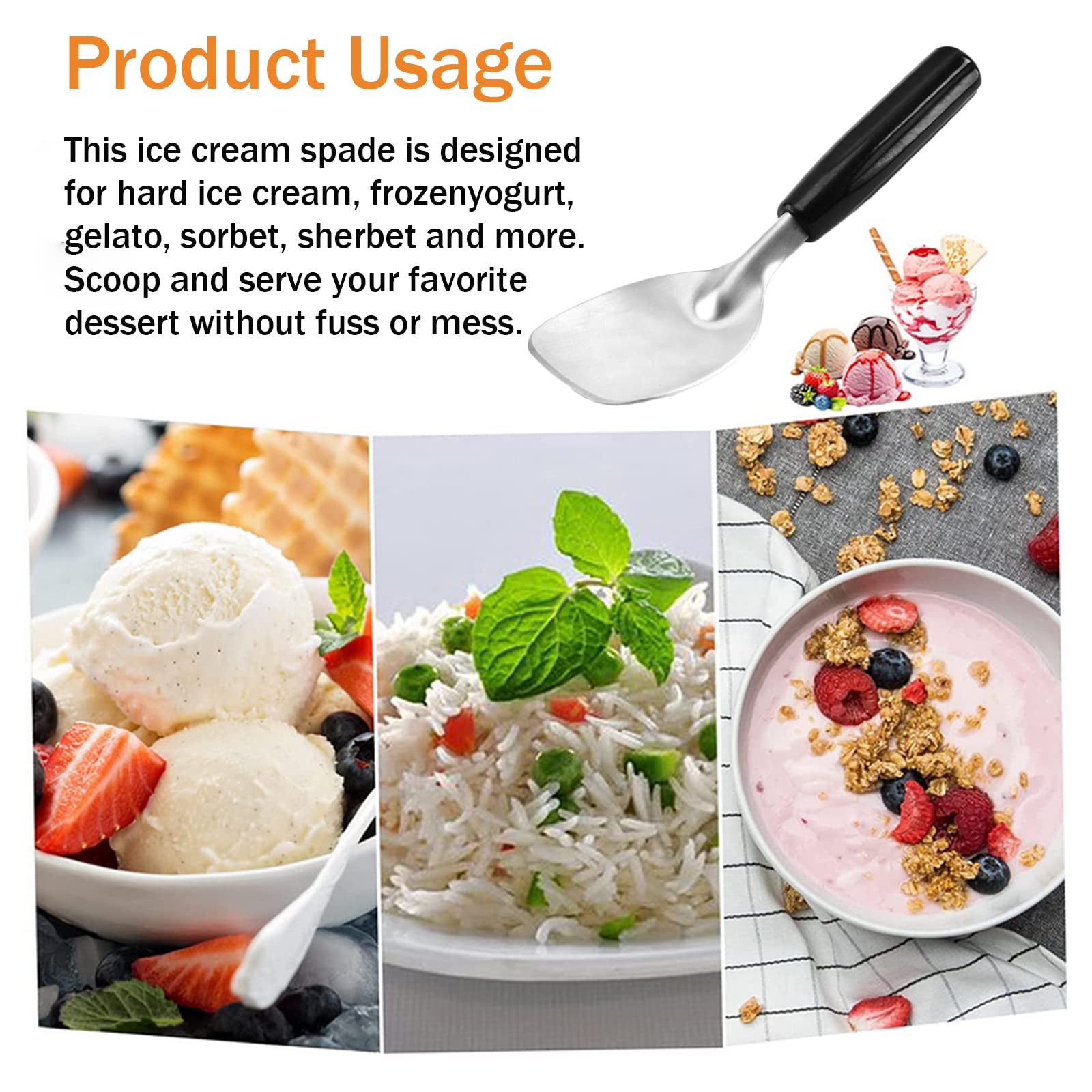 Pierides ice cream spade is dishwasher-safe, simplifying cleanup after dessert time