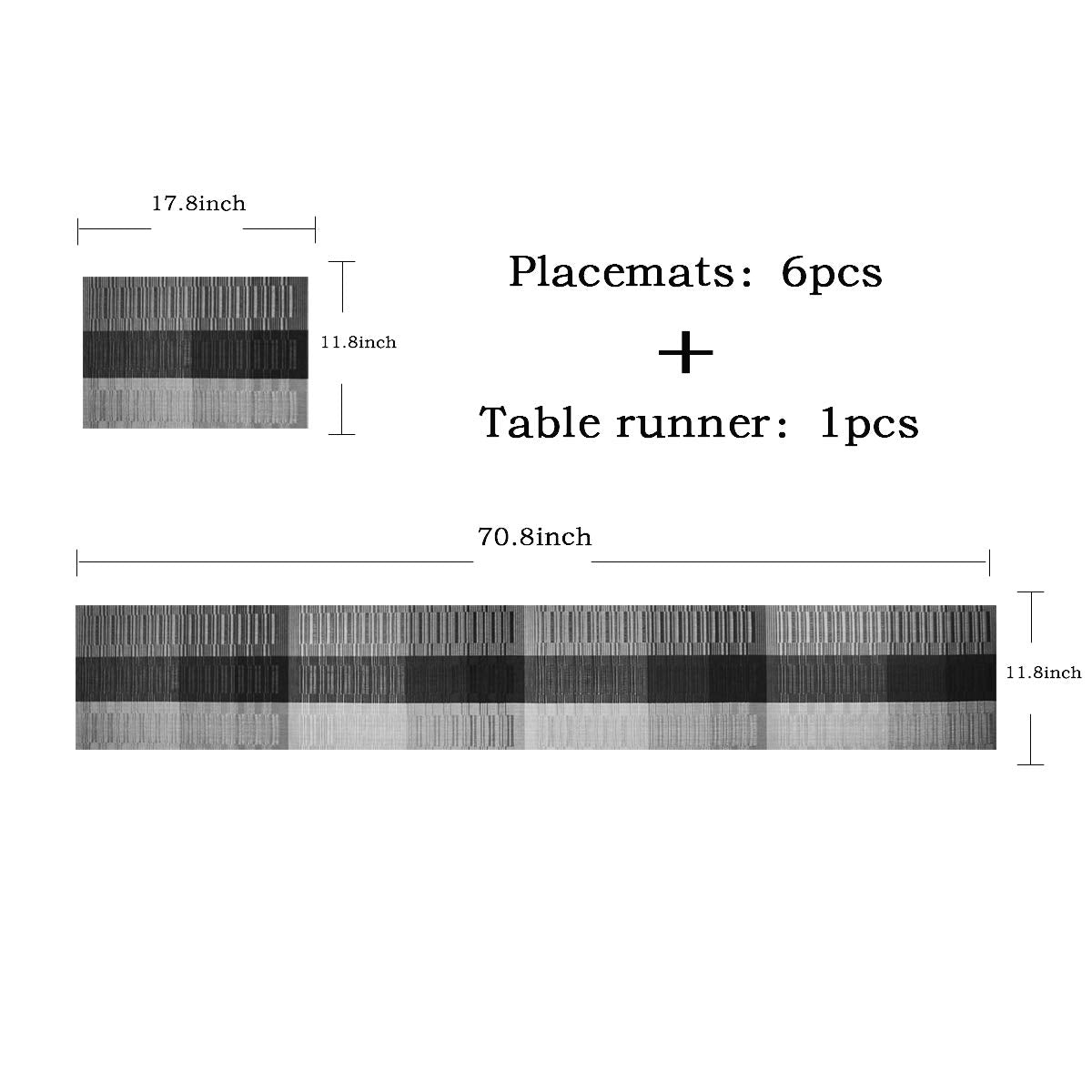 PIGCHCY woven placemats resist stains and wipe clean after meals.