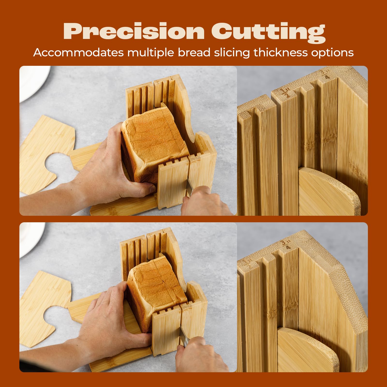 Piklohas bamboo base provides non-slip stability.