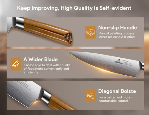 Piklohas brass-handle design adds elegant, refined style to any kitchen.
