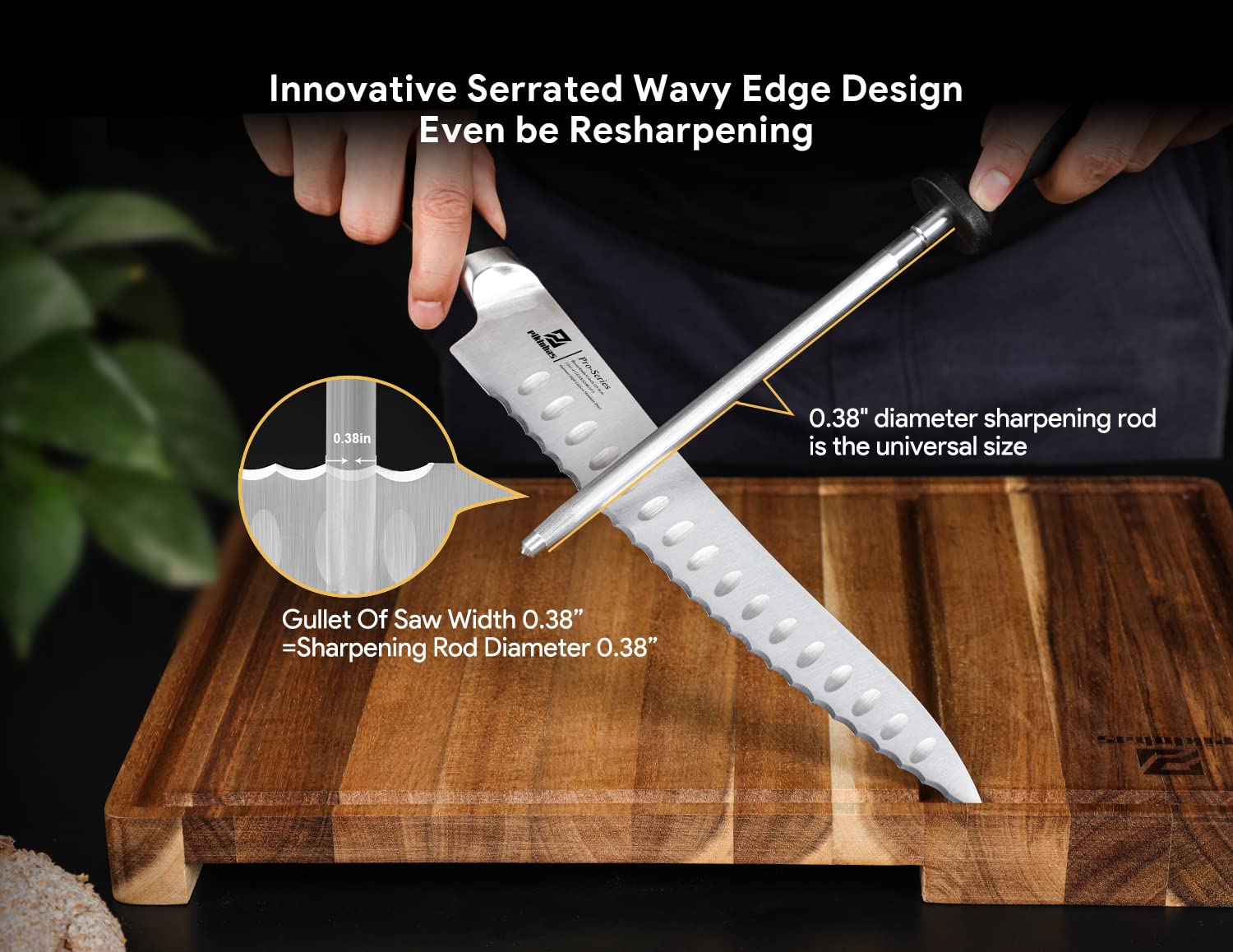 Piklohas bread knife cutting bread with clean slices