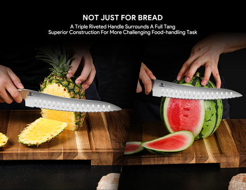 Piklohas bread knife serrated edge for crusty loaves