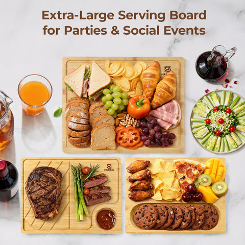 Piklohas large board for cheese and fruit doubles as elegant serving tray