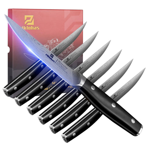 Piklohas 4.5-inch blade for clean, juice-preserving steak cuts.