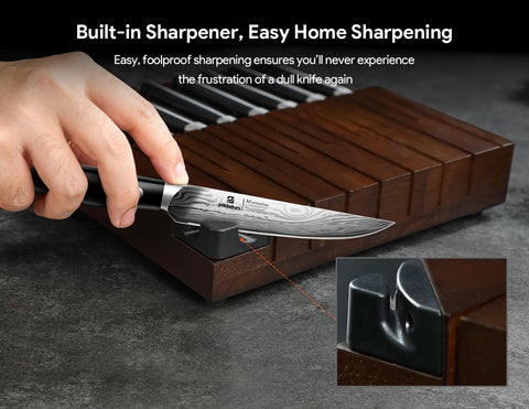 Piklohas straight-edge blades deliver clean cuts through steaks