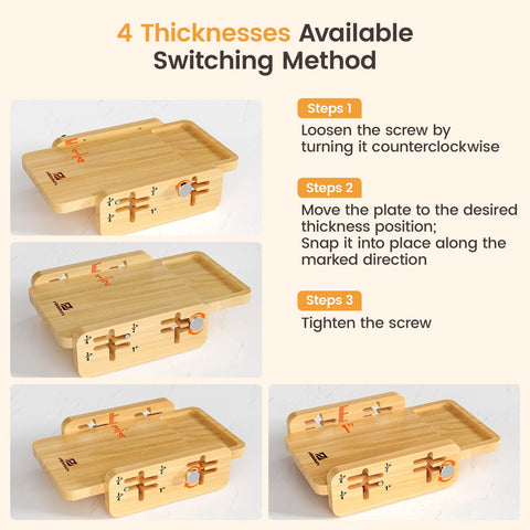 Piklohas FSC-certified cutting guide in wood for safe, non-toxic use.