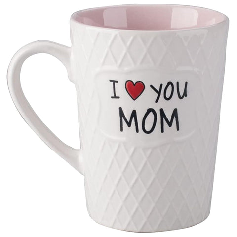 Pilipalaboom I Love You Mom mug front shot showing the message and design for daily use