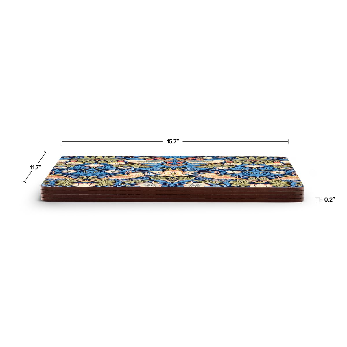 Pimpernel Morris & Co cork backing detail provides stability and protection.
