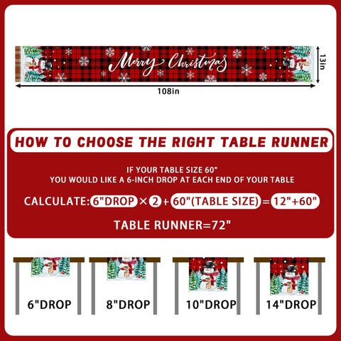 Pinata runner with snowman embellishment adds playful holiday charm to your table setting.