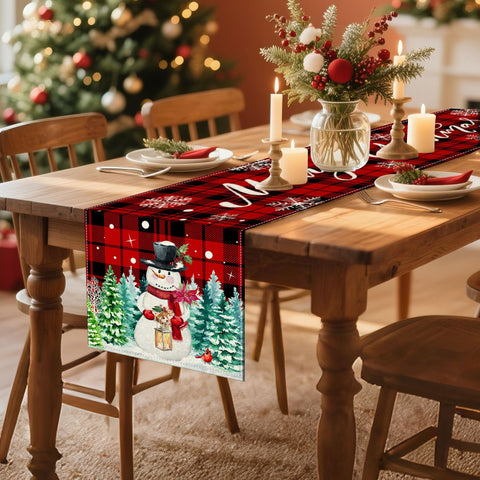 Pinata table runner draped over a dining table creates a warm, inviting scene.