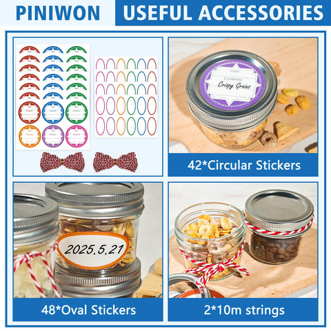 PINIWON wedding favors jars showcase elegant gifting and DIY treats.