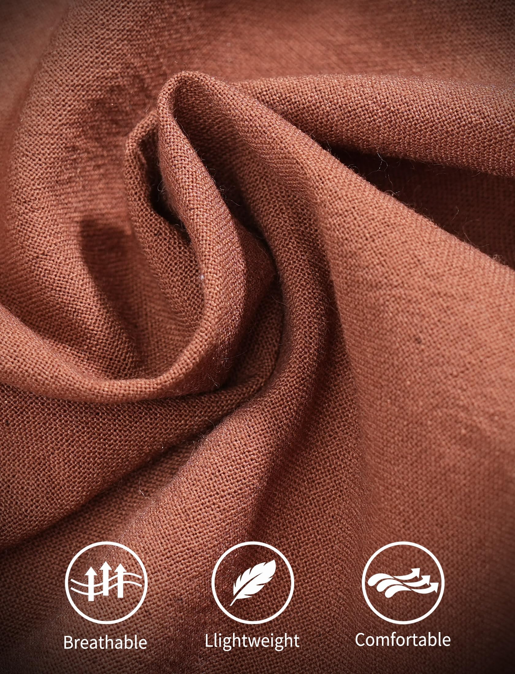 Pinknoke full-coverage brown apron protecting clothes during cooking and crafts.
