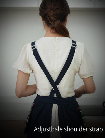 Pinknoke navy apron comes in multiple colors to fit any mood
