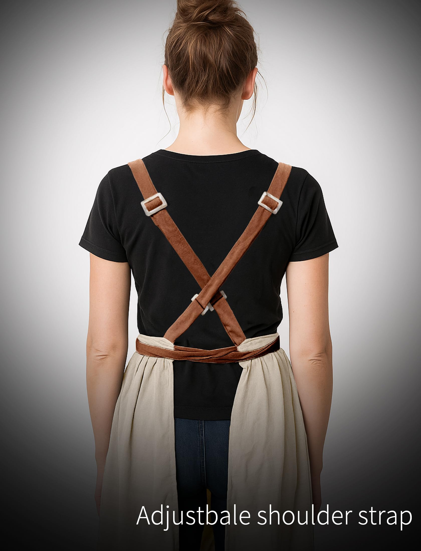 Pinknoke two pockets apron provides storage for tools and recipe cards