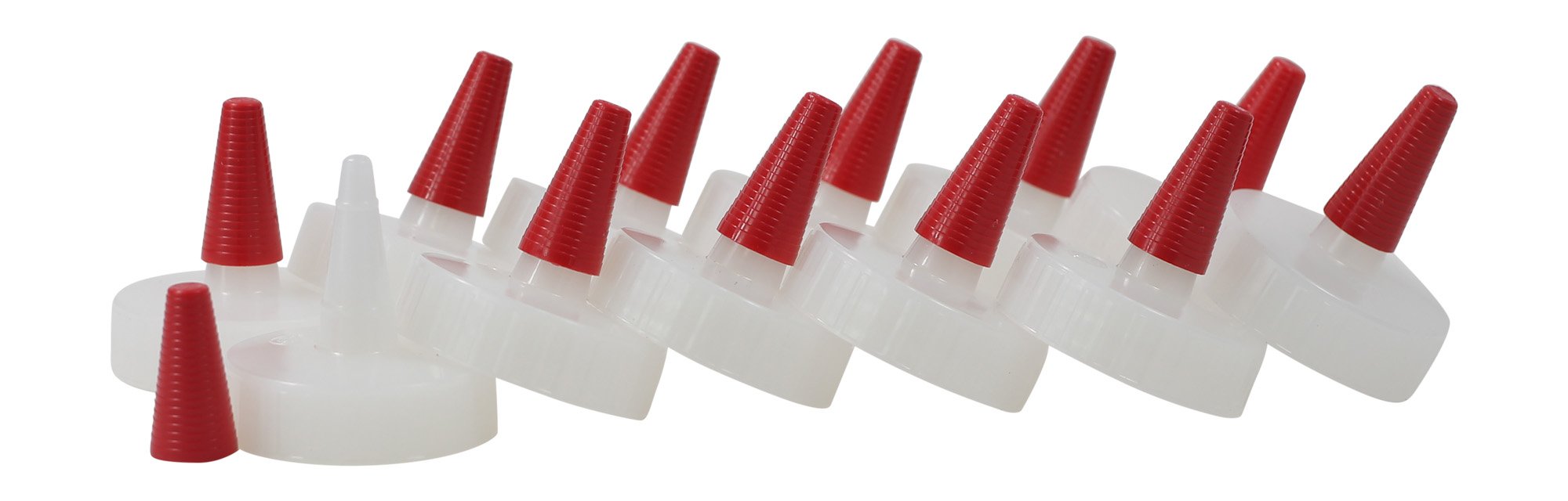 Pinnacle Mercantile condiment cap replacement for red-tip bottles enabling precise, controlled pouring.