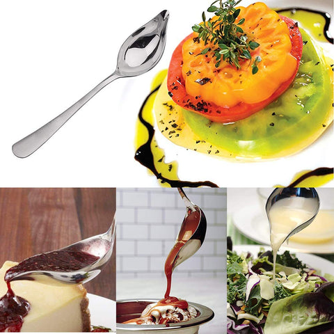 Pinovk plating-spoon-solid-bowl-8-inch for secure transfer and steady plating.