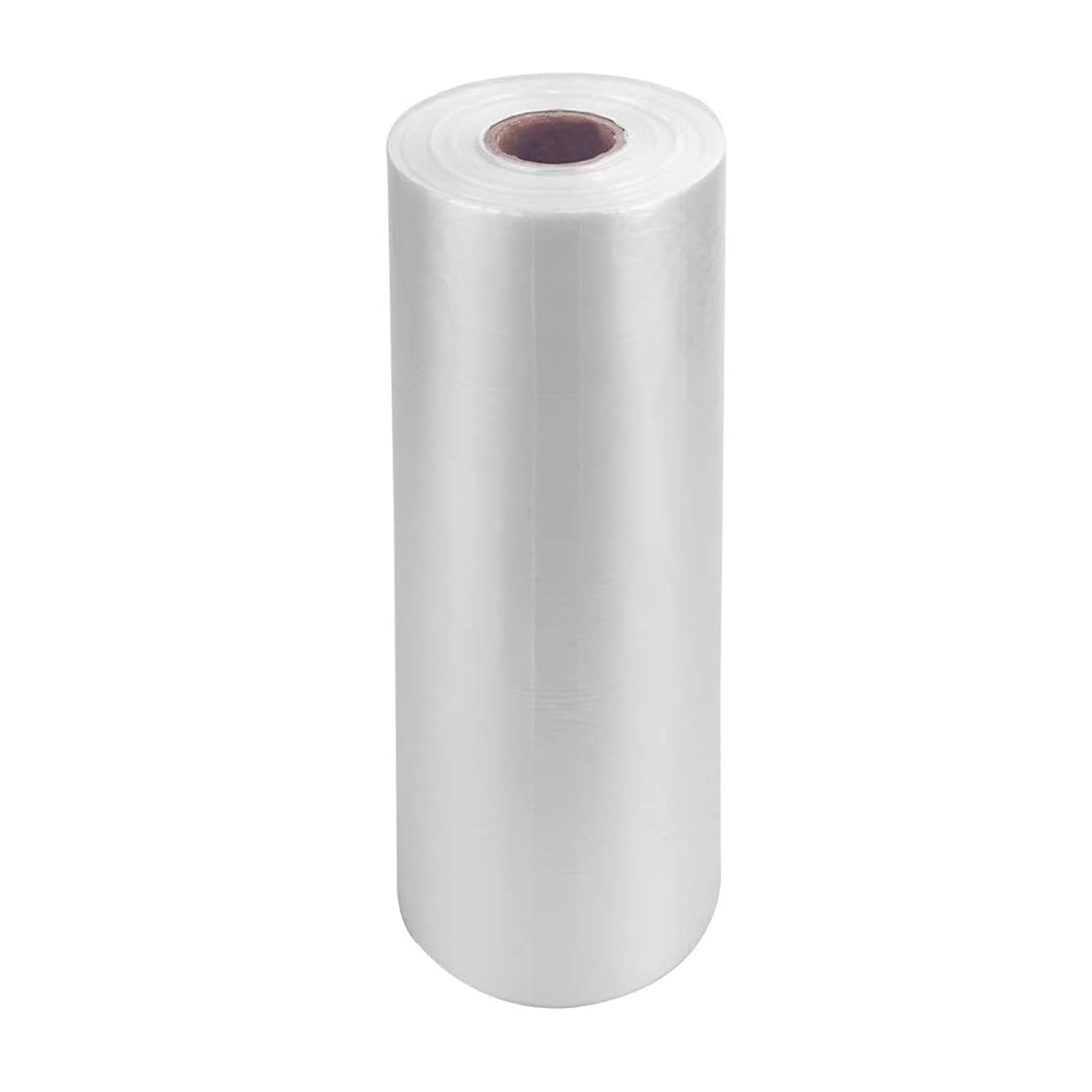 Pinshion 16x20 clear produce bags on a roll for fresh fruit storage.