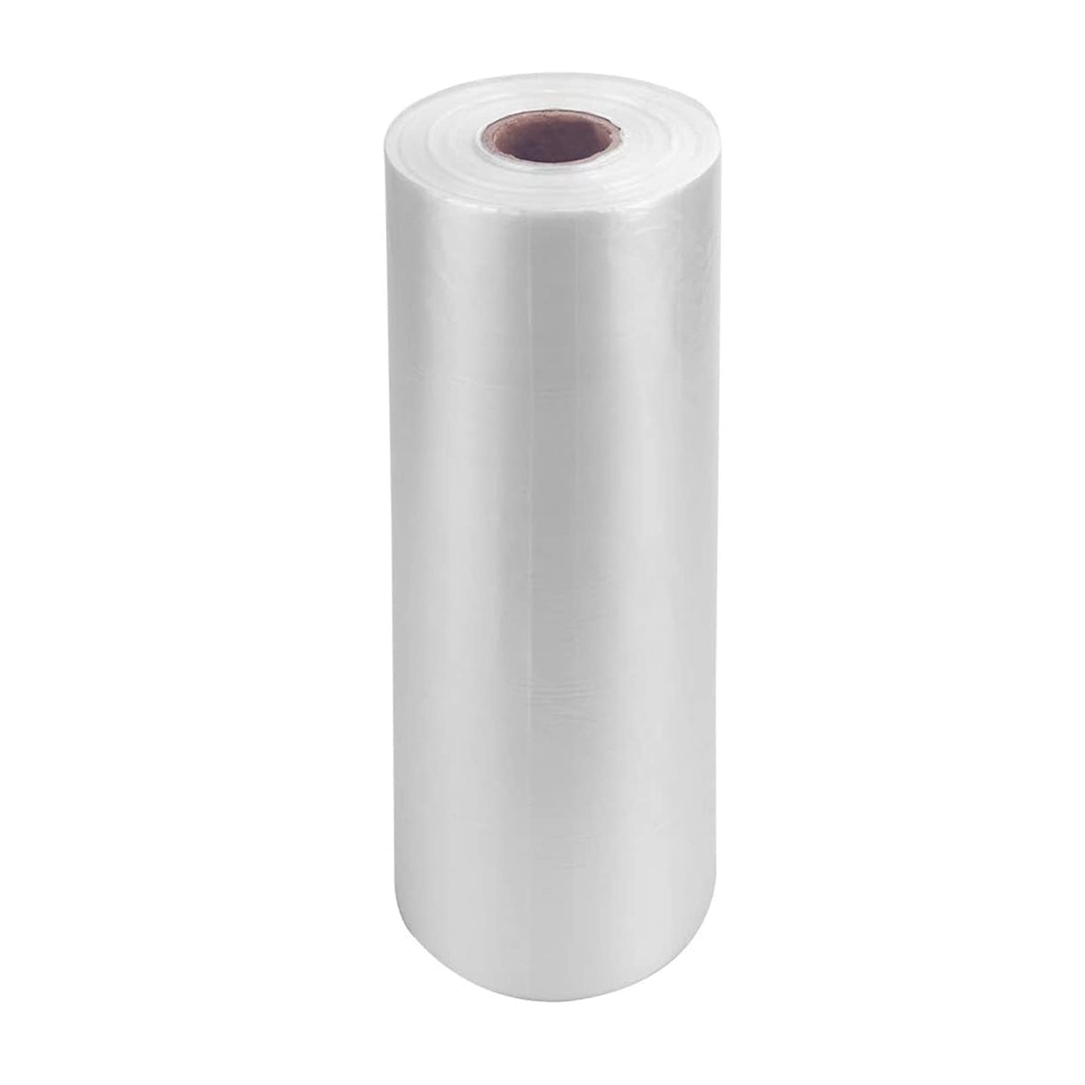 Pinshion 16x20 clear produce bags on a roll for fresh fruit storage.