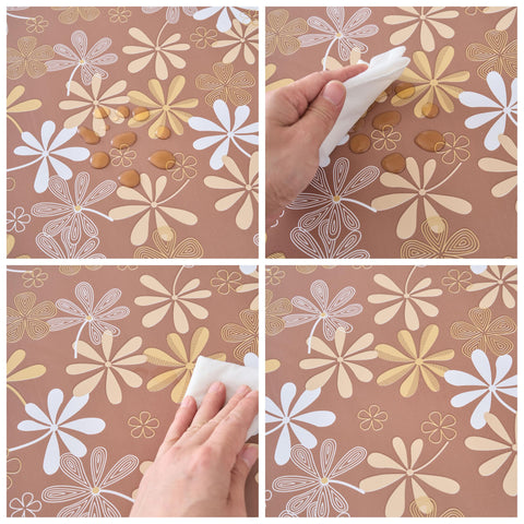 Pioggia elastic edge tablecloth stays in place during gatherings