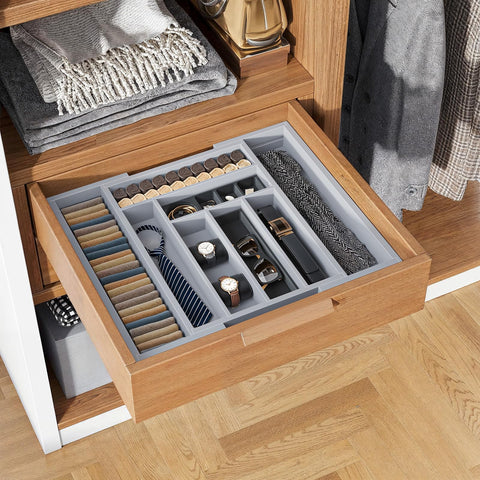 Durable bamboo surface supports daily use and long-lasting storage.