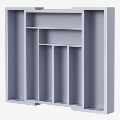 Pipishell bamboo organizer with utensils, saving space and keeping essentials accessible.