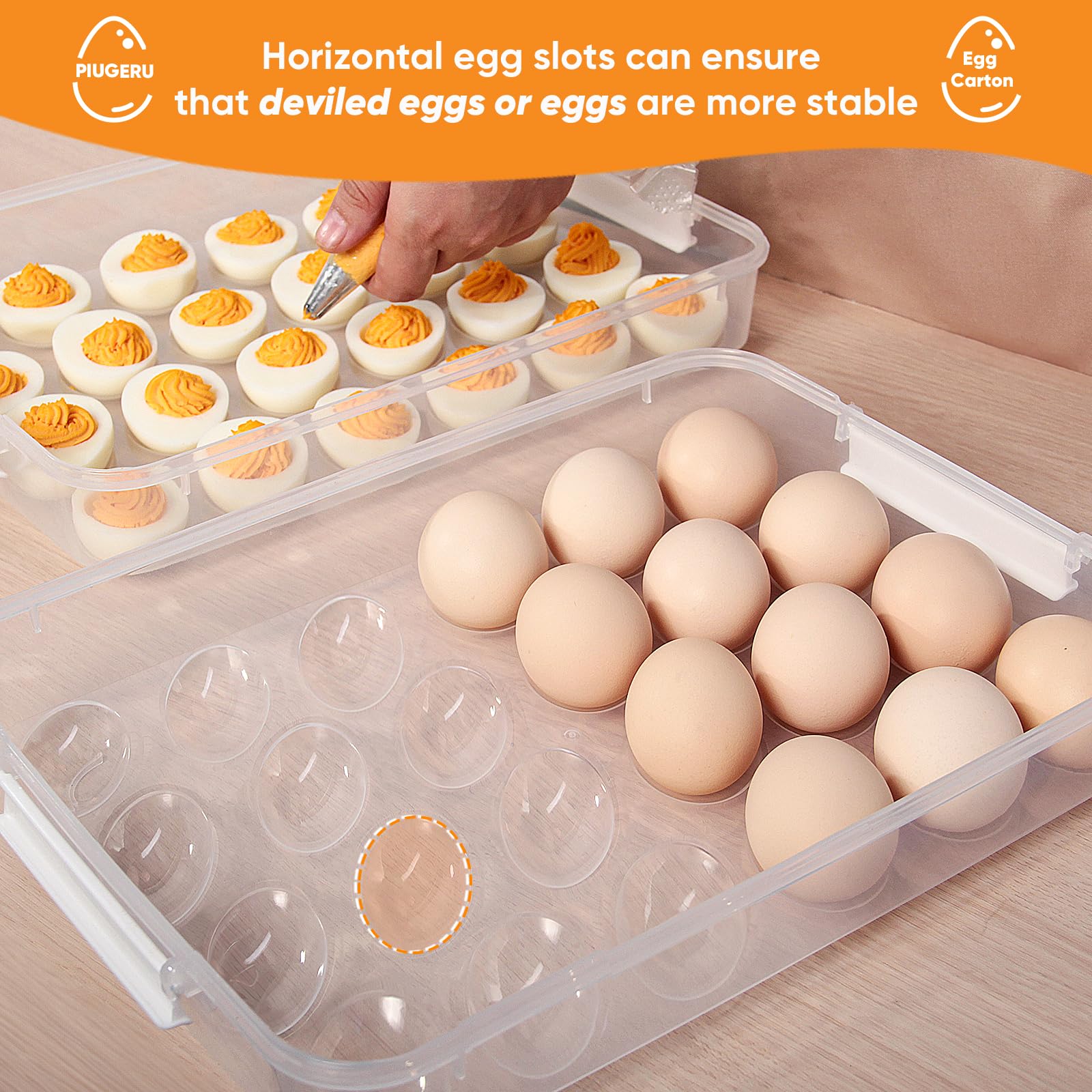 PIUGERU egg holder with wide handle makes carrying easy to gatherings