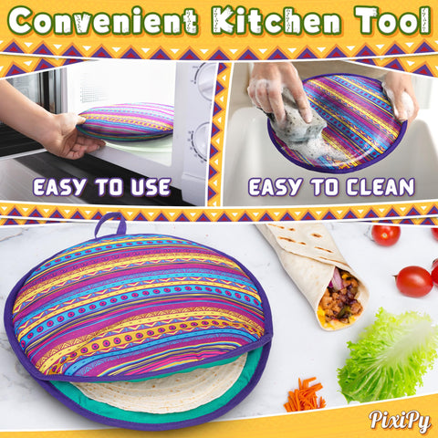 PixiPy durable double-sided fabric features warming instructions for quick reference.