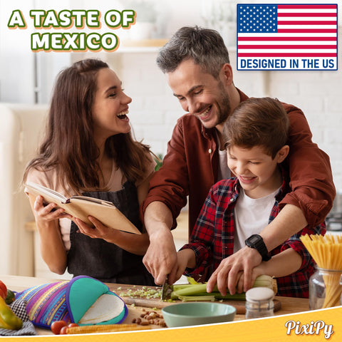 PixiPy tortilla warmer ideal for wraps, pita, and naan.