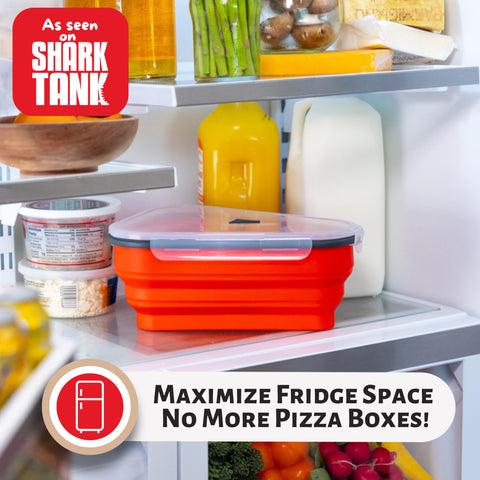 Pizza Pack air vent feature helps reduce condensation for crisper slices.