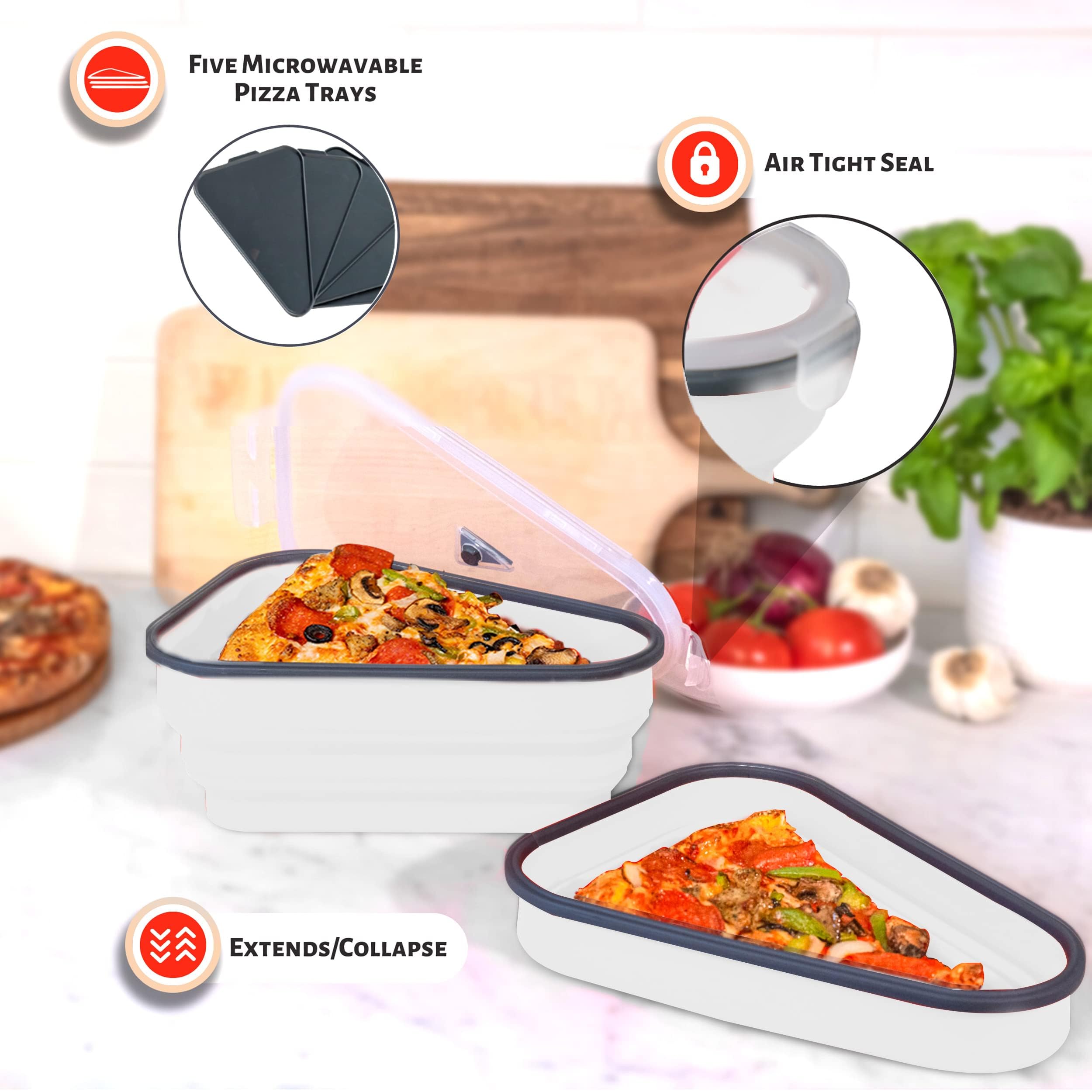 Pizza Pack BPA-free silicone is safe and odorless.