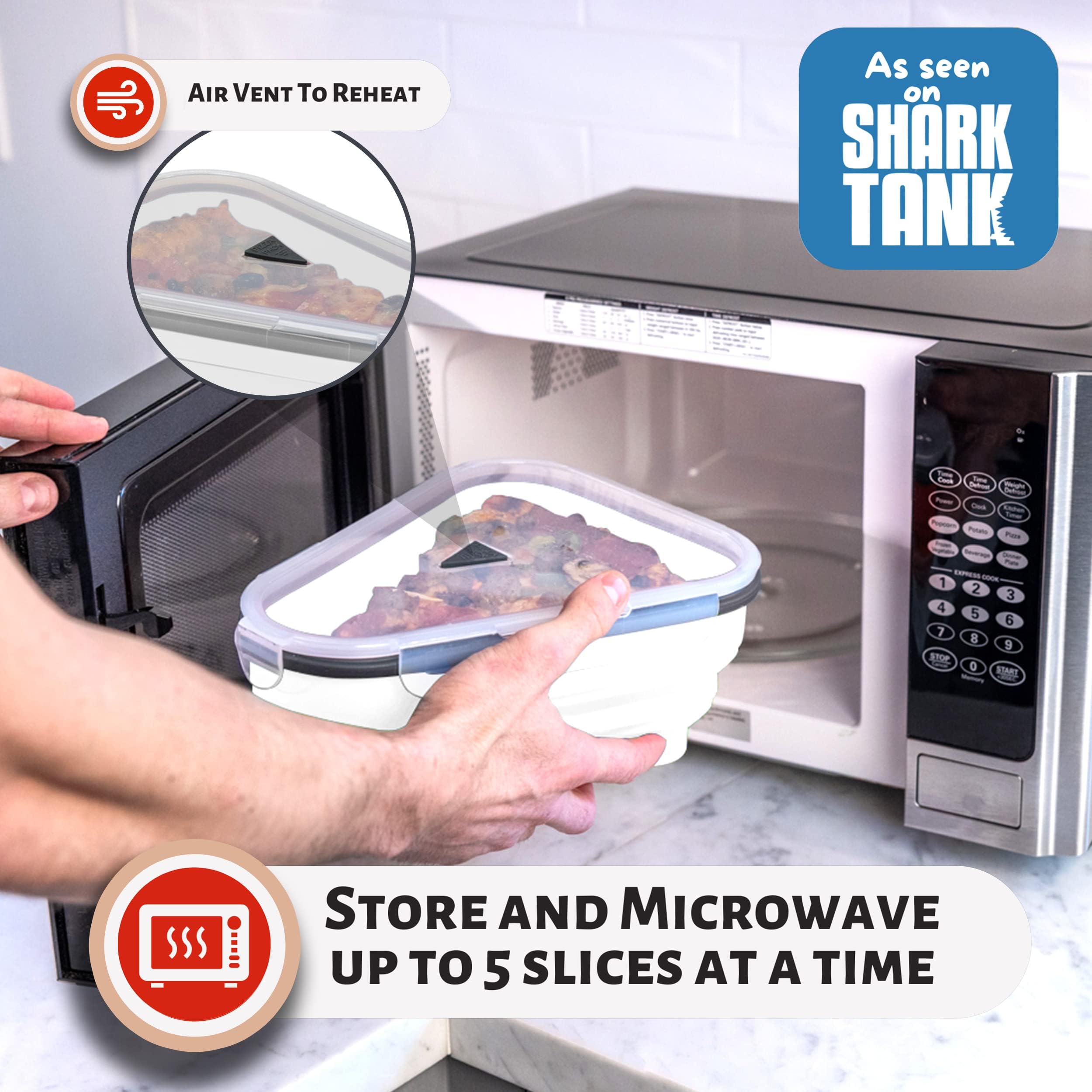Pizza Pack divider trays keep slices separated and ready to reheat.